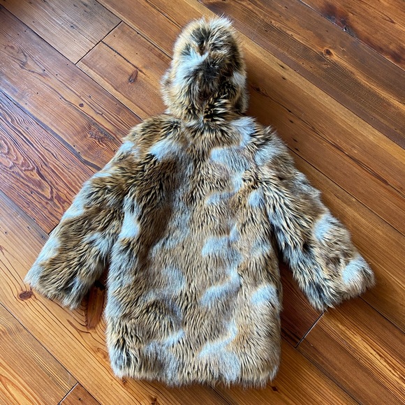 Gap Girls Faux Fur Hooded Jacket - Picture 3 of 5